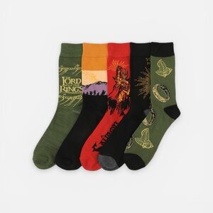 NWT LOTR Men’s Crew Socks Sz 10-13